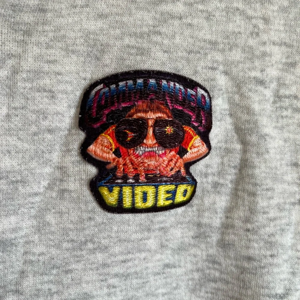 Vintage Sweatshirt Vest- Commander Video- Gray- Large - Picture 2 of 12
